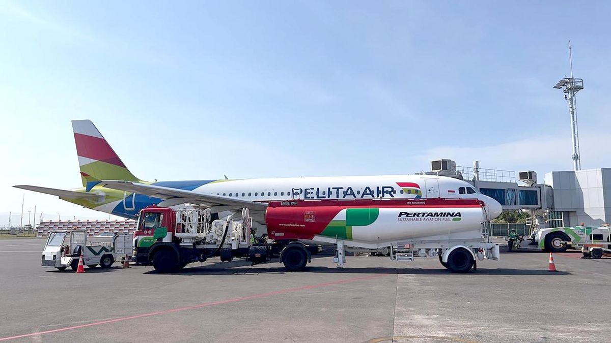 Pelita Air Resmi Terbang Pakai Bioavtur SAF Dari Minyak Jelantah. Sumber: Detik